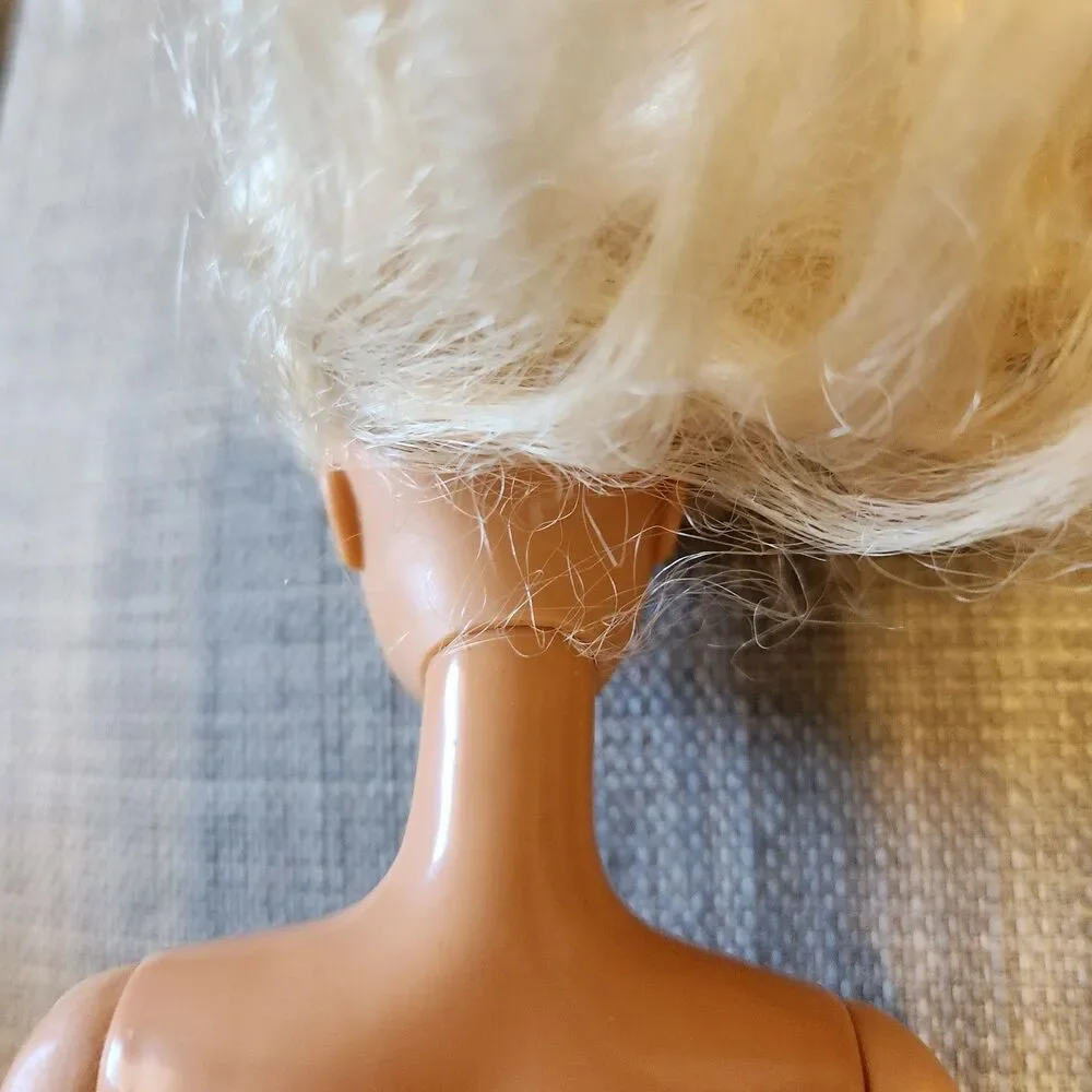 Lot 4 Vintage Barbie Dolls 1966 Body Mold Nude Blonde Blue Eyes Malaysia – As Is
